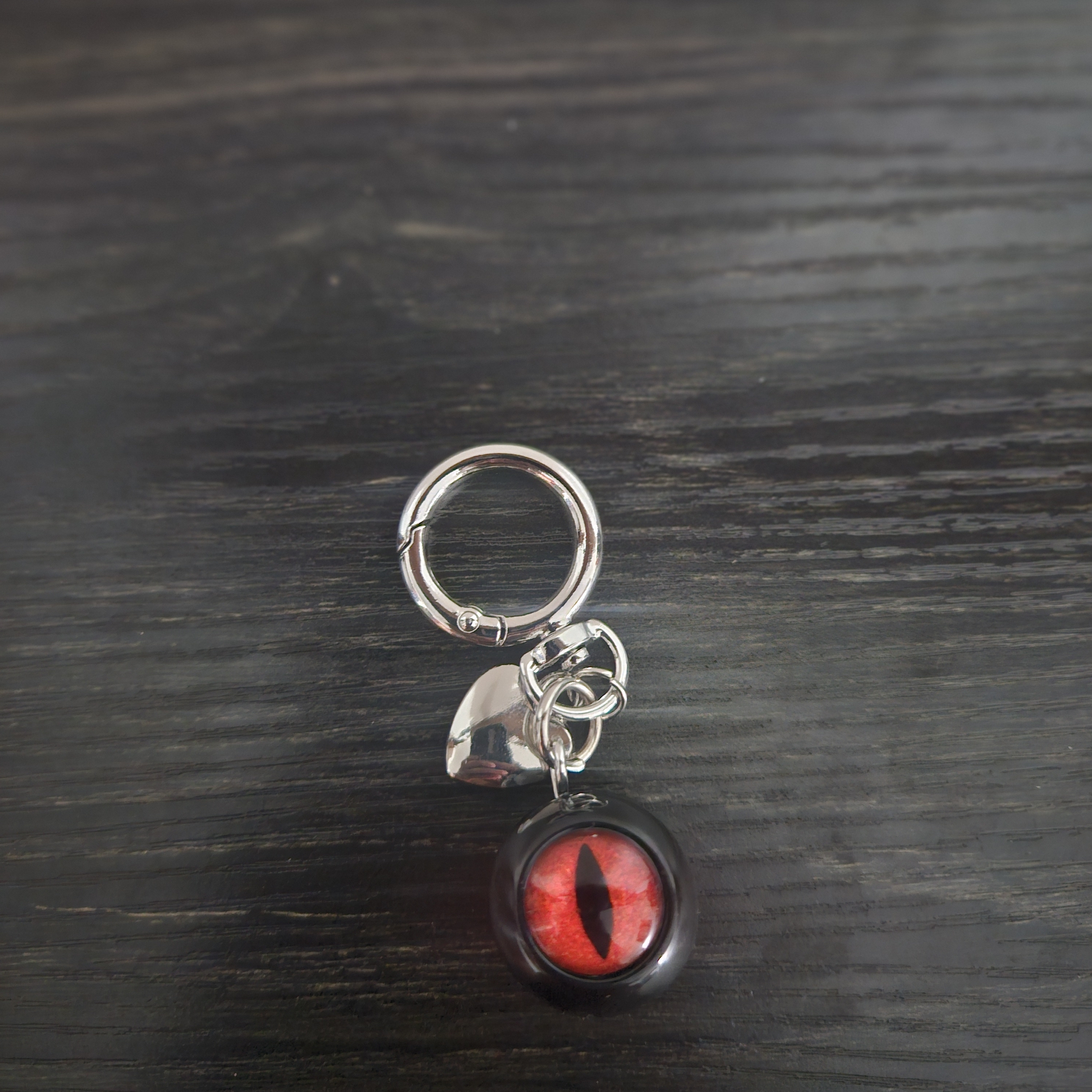 50% Off 2 Items! Lot B/D Red Demon Evil Eye Keychain #1